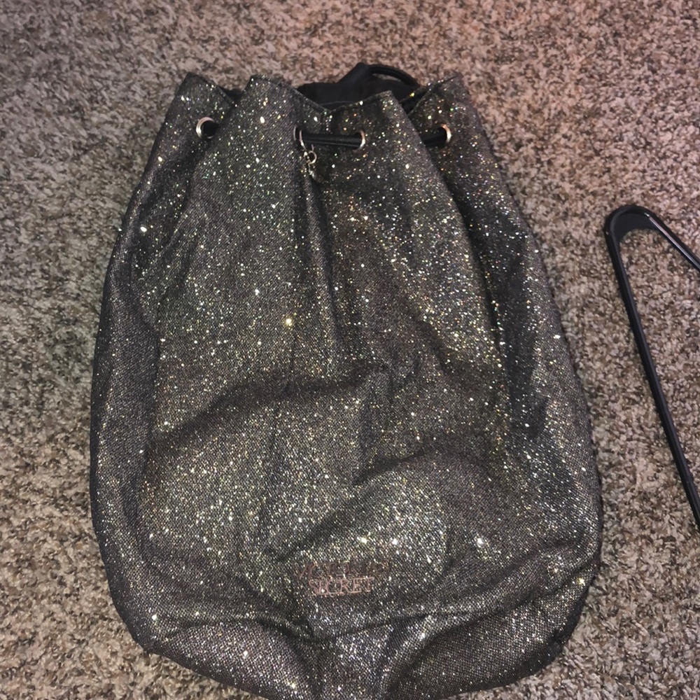 Victoria secret sparkly drawstring bag.